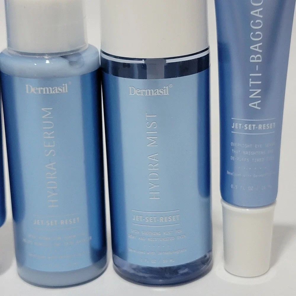 Dermasil Jet-Set-Reset Skincare Set Hydra Serum Mist Moisture Lock Anti-Baggage